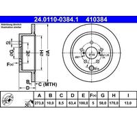 ATE 24.0110-0384.1 Brake disc