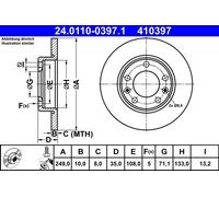 Fits ATE 24.0110-0397.1 Brake disc 1 pc. 24.0110-0397.1 Brake disc re ⭐UK Stock⭐