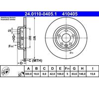 ATE Brake Disc 24.0110-0405.1 – Fits Jaguar E-PACE (X540)