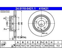 ✅Fits ATE 24.0110-0421.1 Brake disc 1 pc. 24.0110-0421.1 Brake disc ⭐UK Seller⭐