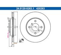 ATE 24.0120-0263.1 Brake disc