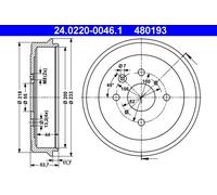REAR BRAKE DRUM FITS: CITROËN C1 1.0/1.4 HDI.CITROËN C1 II 1.0 VTI 68/1.2 VTI