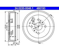 REAR BRAKE DRUM FITS: CITROËN C1 1.0/1.4 HDI.CITROËN C1 II 1.0 VTI 68/1.2 VTI