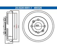 ATE 24.0220-0051.1 Brake drum