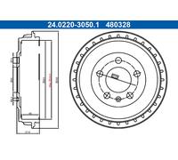 Fits ATE 24.0220-3050.1 BRAKE DRUM