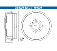 Fits ATE 24.0220-3055.1 BRAKE DRUM