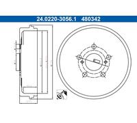 Fits ATE 24.0220-3056.1 BRAKE DRUM