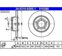 Rear Brake Disc Audi:A6,ALLROAD 4B0615601B