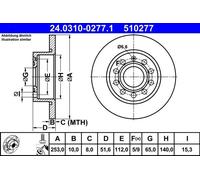 Rear Brake Disc VW Seat Skoda Audi:OCTAVIA III 3,A3,ALTEA,LEON,CADDY 3,II 2