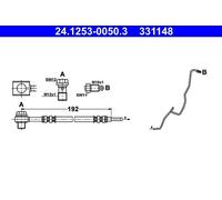 ATE Brake Hose 24.1253-0050.3 192 SKODA: Fabia I Hatchback, Fabia 2, Fabia 1 Combi, VOLKSWAGEN: Polo IV Hatchback, SEAT: Ibiza 3