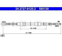 ATE 24.3727-0120.2 Handbrake cable