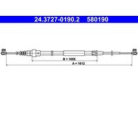 ATE 24.3727-0190.2 Handbrake cable