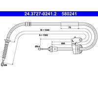 Fits ATE 24.3727-0241.2 Cable Pull, parking brake 24.3727-0241.2 Hand ⭐UK Stock⭐