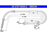 Fits ATE 24.3727-0244.2 Cable Pull, parking brake 24.3727-0244.2 Hand ⭐UK Stock⭐