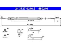 Fits ATE 24.3727-0246.2 Cable, parking brake UK Stock