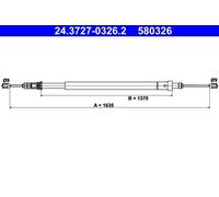 ATE 24.3727-0326.2 Handbrake cable