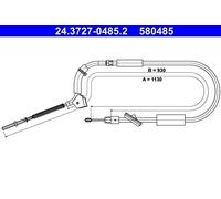 Fits ATE 24.3727-0485.2 HAM CABLE FRONT 1130 DISCS
