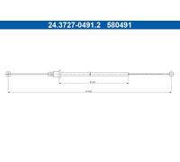 CABLE PULL, PARKING BRAKE FOR MERCEDES-BENZ W211 VF211 S211 ATE 24.3727-0491.2