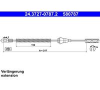 Fits ATE 24.3727-0787.2 HANDBRAKE CABLE OPEL CORSA C 00-06 REAR ⭐UK Stock⭐