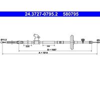 Fits ATE 24.3727-0795.2 HAM REAR RIGHT LINE 1814