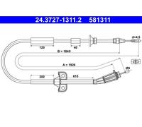 Parking brake cables ATE 24.3727-1311.2 for VOLVO
