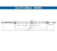 ATE 24.3727-2804.2 Handbrake cable