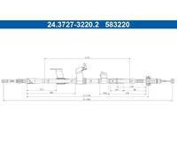 Fits ATE 24.3727-3220.2 CABLE, PARKING BRAKE
