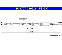 Fits ATE 24.3727-3303.2 HANDBRAKE CABLE LANDROVER FREELANDER 06- L ⭐UK Stock⭐