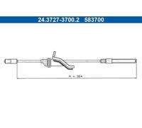 ATE 24.3727-3700.2 Handbrake cable