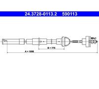 2x ✅Fits ATE 24.3728-0113.2 VW CLUTCH CABLE ⭐UK Seller⭐