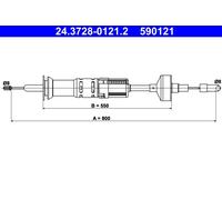 Fits ATE 24.3728-0121.2 CLUTCH CABLE VW SEAT ⭐UK Stock⭐