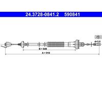ATE 24.3728-0841.2 Clutch Cable