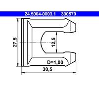 Brake Hose Mounting 24.5004-0003.1 ATE