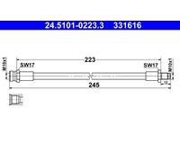 Fits ATE 24.5101-0223.3 BRAKE HOSE. ELAST. ⭐UK Stock⭐