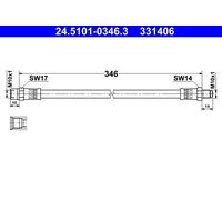 BRAKE HOSE FOR MERCEDES BENZ E CLASS COUPE C124 M 104 992 6 M 111 940 ATE 32.006