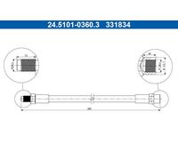 ATE 24.5101-0360.3 Brake hose