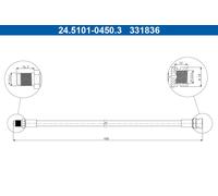 Fits ATE 24.5101-0450.3 BRAKE HOSE
