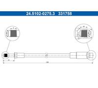 ATE 24.5102-0275.3 Brake hose