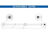 ATE 24.5103-0406.3 Brake hose
