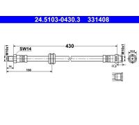 BRAKE HOSE FOR BMW 3/E6/Sedan/Convertible/Compact/Z/Roadster Z3/E36 M40B16 1.6L