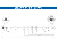 ATE 24.5103-0472.3 Brake hose