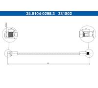Fits ATE 24.5104-0295.3 BRAKE HOSE ⭐UK Stock⭐