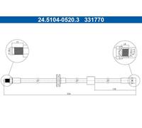 ATE 24.5104-0520.3 Brake hose