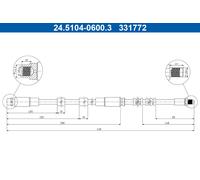 BRAKE HOSE 24.5104-0600.3 FOR BMW X5/F15/F85/E70 X6/E71/E72/F16/F86 N47D20 2.0L