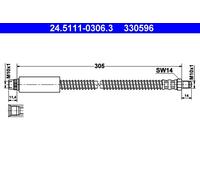 BRAKE HOSE PIPE LINE FOR PEUGEOT 206 T3E KFT HFX TU1AE5 KFV KFW 8HX 8HZ 8HR NFU