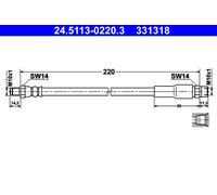BRAKE HOSE FOR AUDI A4 8D2 B5 AFN AVG AFY AGB AZB AKN AFB ARG ADR APT AEB SH ATE