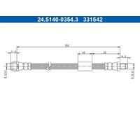 ATE 24.5140-0354.3 Brake hose