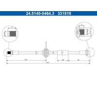 Fits ATE 24.5140-0464.3 BRAKE HOSE