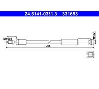 BRAKE HOSE 24.5141-0331.3 FOR FORD TOURNEO/CUSTOM/V362/Bus TRANSIT/Van/V363 2.0L