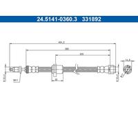 ATE 24.5141-0360.3 Brake hose